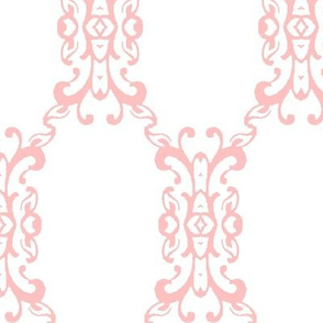 Pink and White Brocade