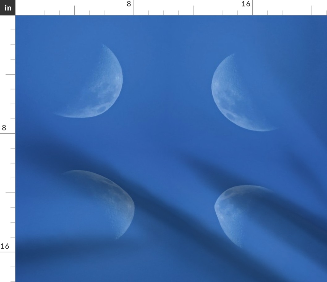 Day moon photo in repeating grid