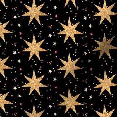 Christmas Stars (Black)