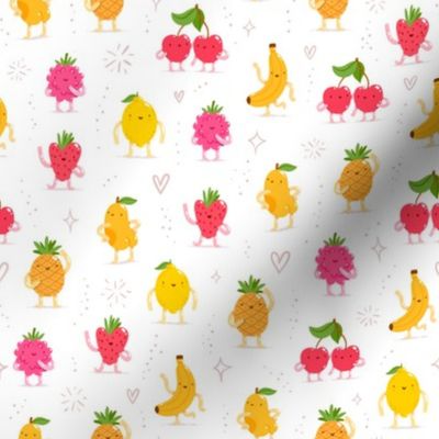  Awesome cartoon fruit characters funny pattern