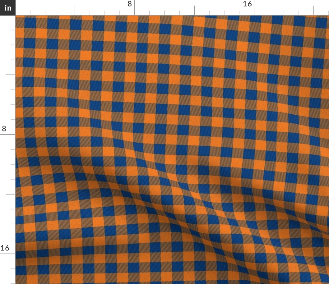 Orange and Blue Buffalo Plaid