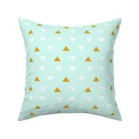 White and Gold triangles on Mint