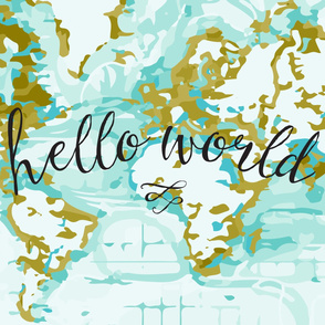 Hello World Changing Pad Cover