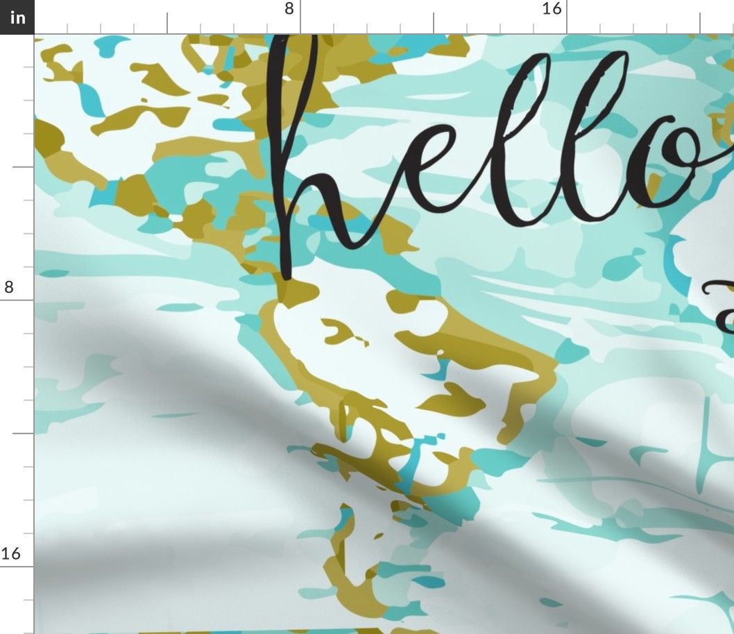 Hello World Changing Pad Cover