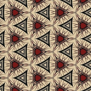 Spikey Triangles in Red and Gray