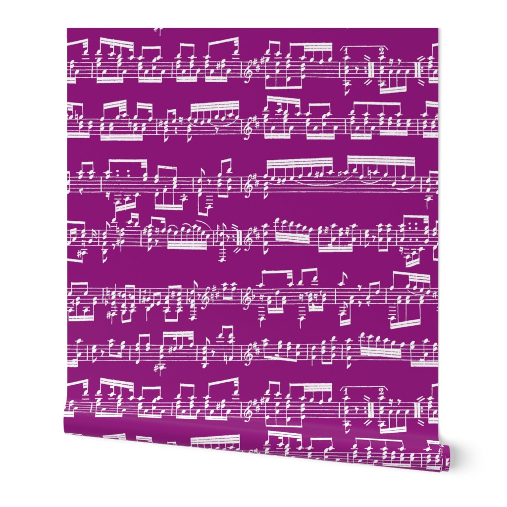 Sheet Music on Purple // Small