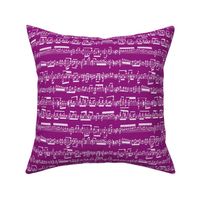 Sheet Music on Purple // Small