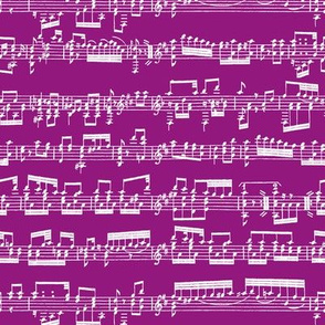 Sheet Music on Purple // Small