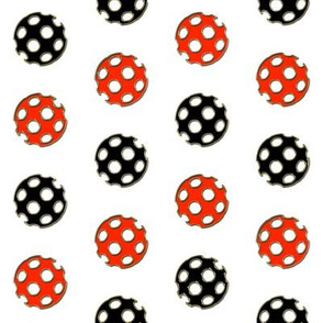 Red and Black Fake Gilt-edged Polka Polka Dot Chevron