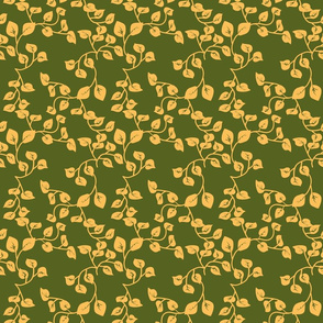 Yellow_Leave_on_dark_green