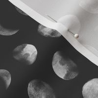 moon phase, black and white, abstract dark night sky geometric