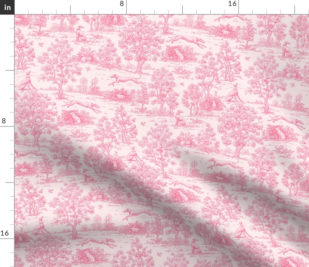 Baby Pink Reverse Greyhound Toile 