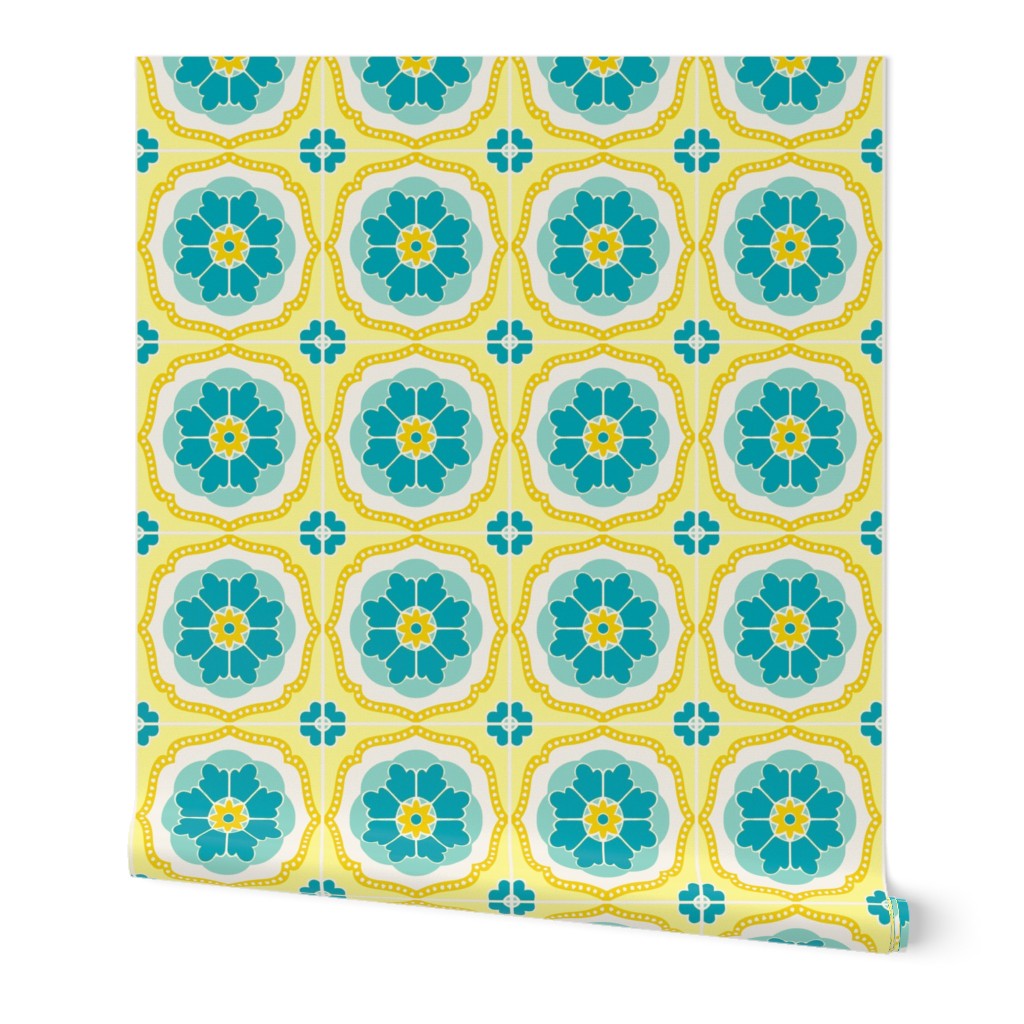 Flowertile blue