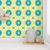 Flowertile blue