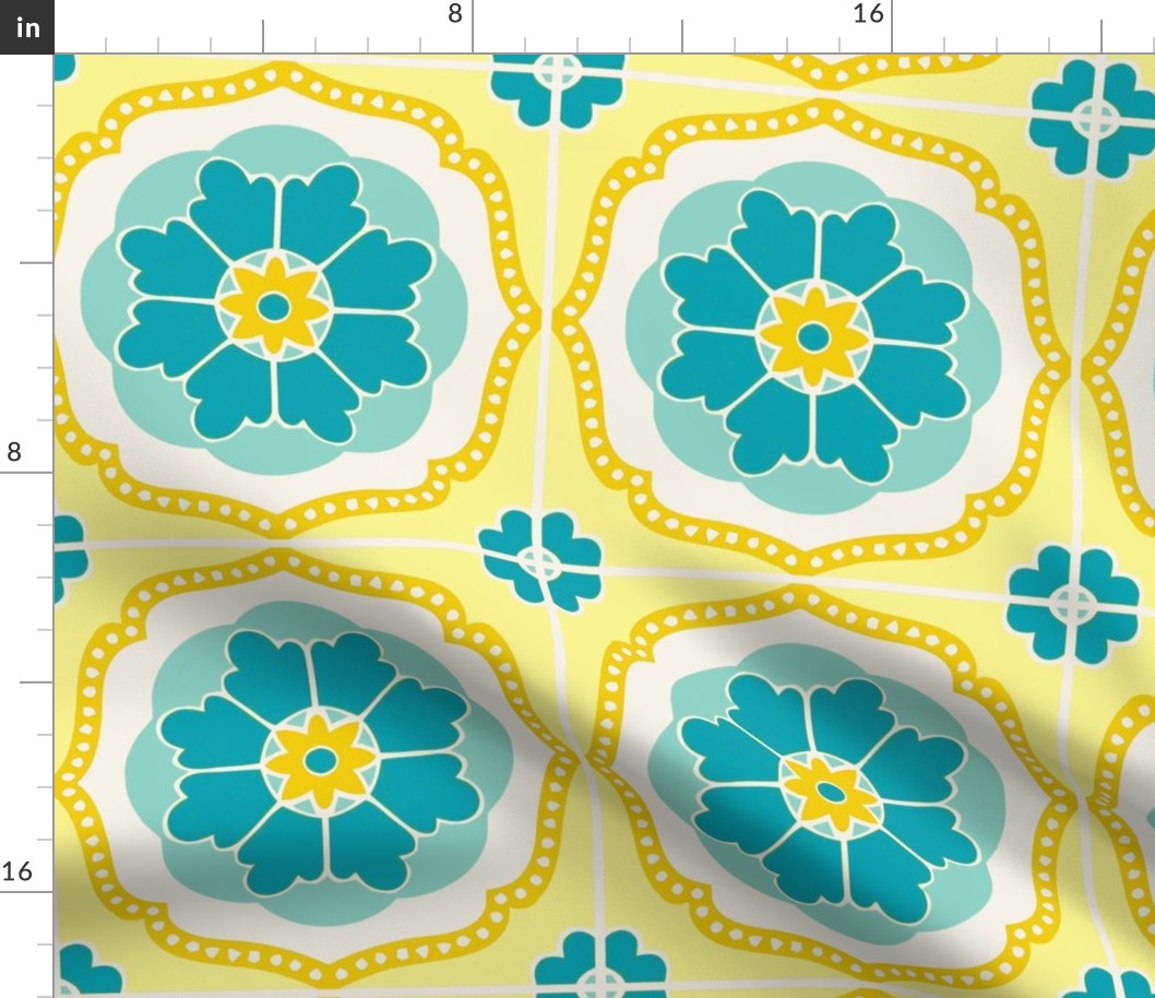 Flowertile blue