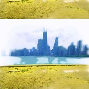 Chicago Skyline with Air Brushed Look