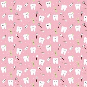 SMALL Happy Teeth & Friends - Light Pink