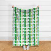 Boston subway "T" MBTA train green line sized for fat quarter tea towel