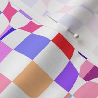 Pink and Purple Checkerboard 3-D Illusion Dots