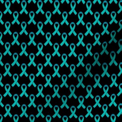 Teal Ribbon on Black