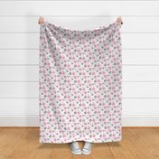 Pink Grey Gray Polka Dot Circle Geometric Design