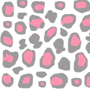 Pink Grey Gray Leopard Animal Print