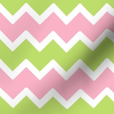 Pink Mint Green Chevron 