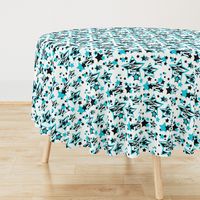 Teal Turquoise Blue Zebra Star Animal Print