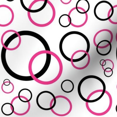 Hot Pink Geometric Circle Design