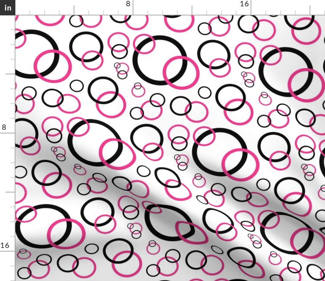 Hot Pink Geometric Circle Design