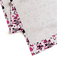 Hot Pink Zebra Star Animal Print Geometric Design