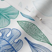 Blue Leaves Pattern, S