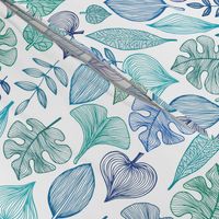 Blue Leaves Pattern, S