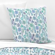 Blue Leaves Pattern, S