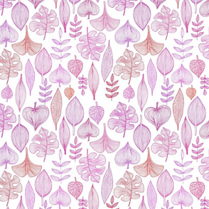 Pink Leaves Pattern