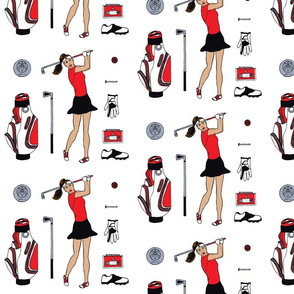 Girl Golfer_red