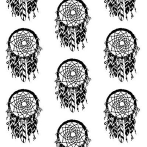 dreamcatcher // southwest baby black and white feathers