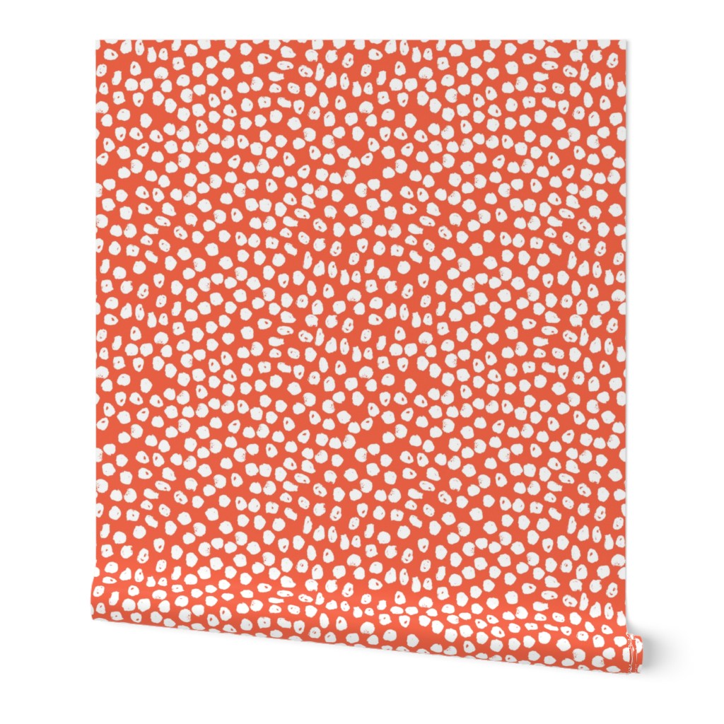 inky spots // coral coordinating safari tiger print