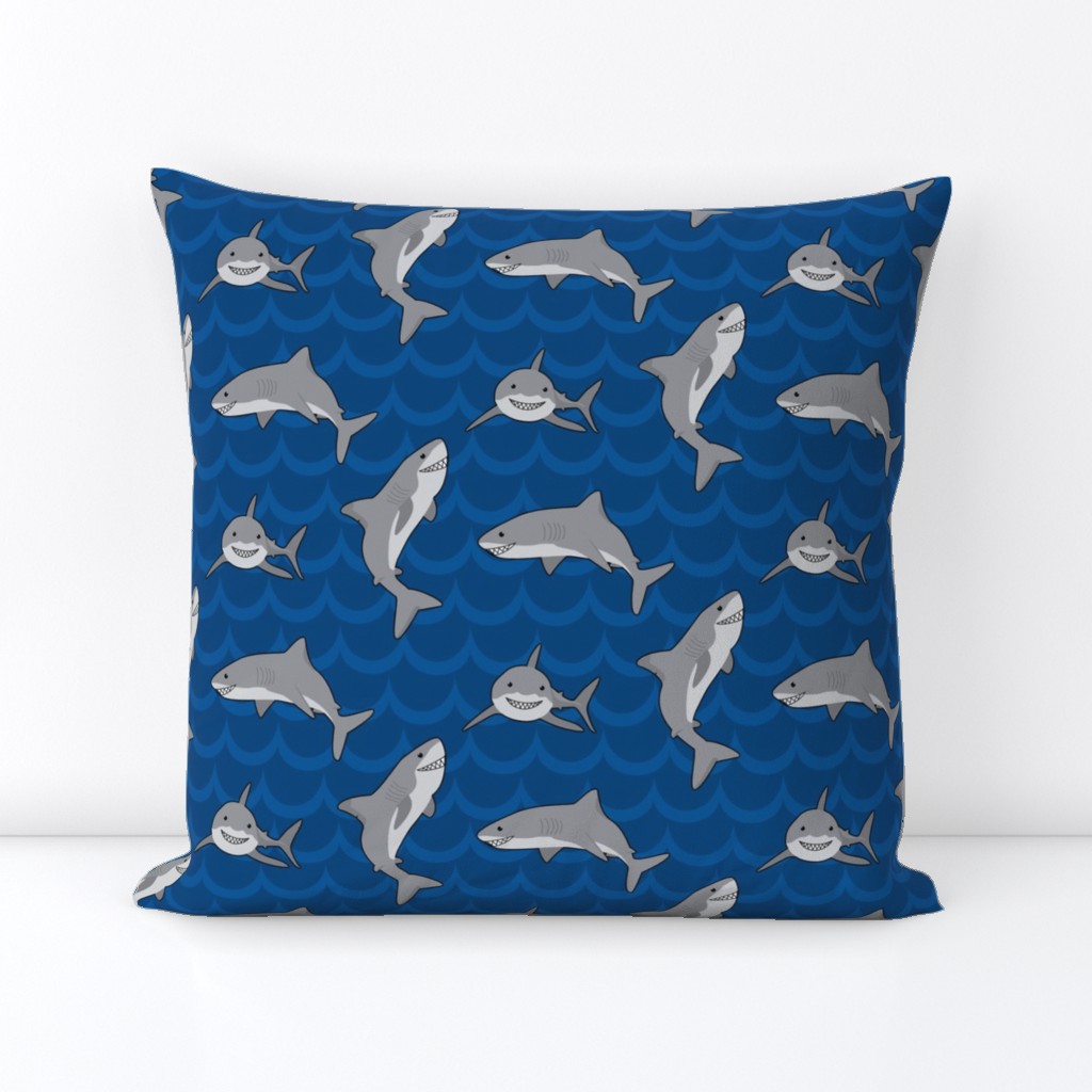 Cartoons sharks (Blue)