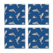 Cartoons sharks (Blue)