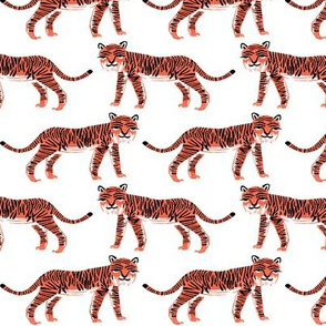 tiger // coral safari tiger collection coordinate print