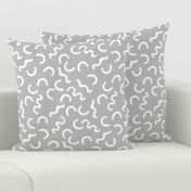 memphis // kids tropical shapes squiggles grey baby nursery print