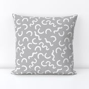 memphis // kids tropical shapes squiggles grey baby nursery print