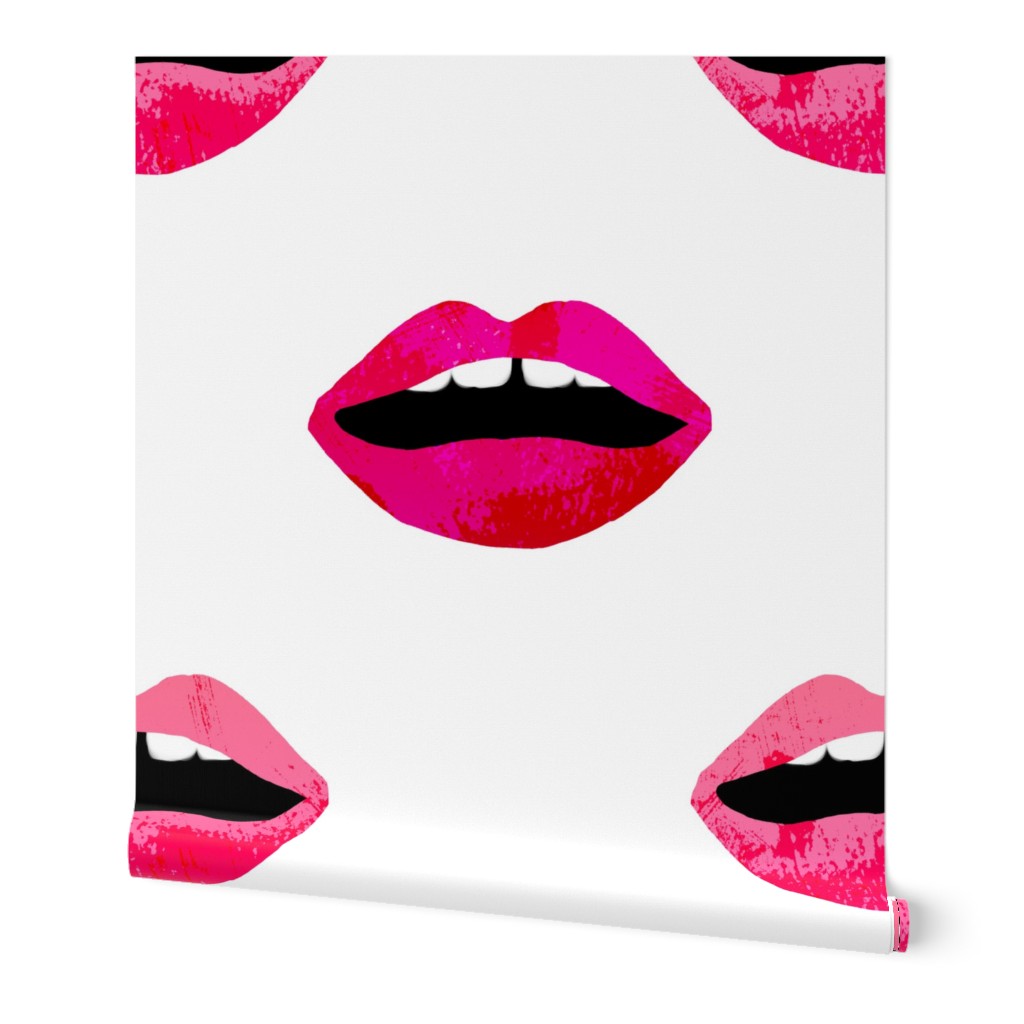 love lipstick pink and red lipstick lips valentines beauty makeup print 