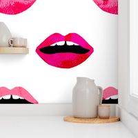 love lipstick pink and red lipstick lips valentines beauty makeup print 