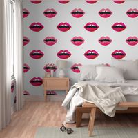 love lipstick pink and red lipstick lips valentines beauty makeup print 