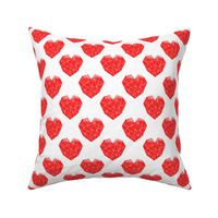 geo hearts red valentines pattern design cute