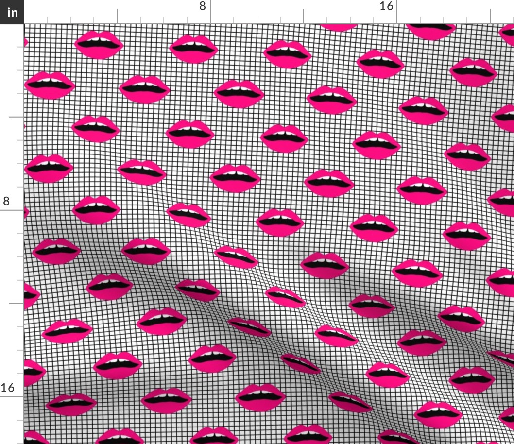 love lips lipstick grid black and white grid memphis trendy kids nursery design 