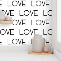 love text black and white simple love design