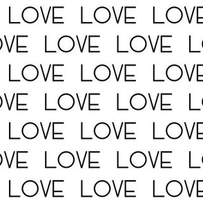 love text black and white simple love design